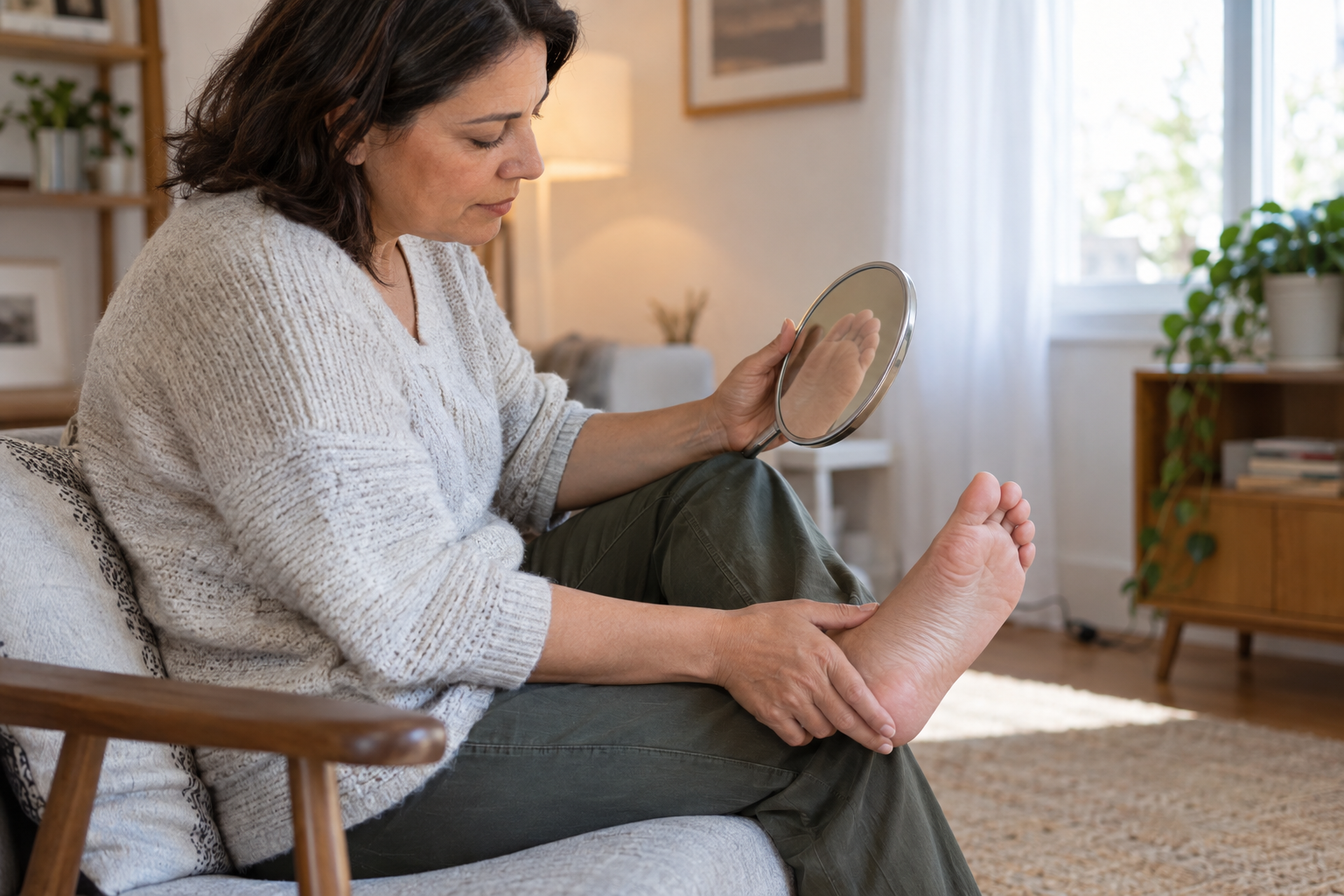 Diabetes e saúde dos pés: cuidados diários e atenção antes de usar palmilhas